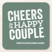 Cheers sage Fun Brauerei Hochzeit Probe Rechteckiger Pappuntersetzer (Vorderseite)