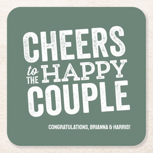 Cheers sage Fun Brauerei Hochzeit Probe Rechteckiger Pappuntersetzer (Vorderseite)