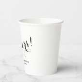 Cheers schwarze benutzerdefinierte Skriptnamen ele Pappbecher (Links)