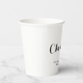 Cheers schwarze benutzerdefinierte Skriptnamen ele Pappbecher (Rechts)