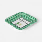 Cheers Script Champagne Glasses Celebration Pappteller (Gewinkelt)