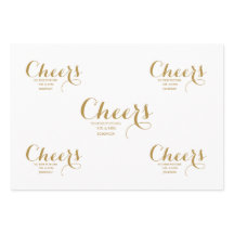 Cheers Script Color Pink Gold Gray Wedding