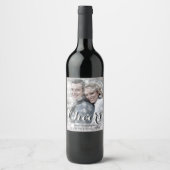 CHEERS Script Modernes benutzerdefiniertes Foto Weinetikett (Vorderseite)