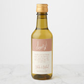 Cheers Script Terracotta Vielen Dank Gastgeschenk Weinetikett (Vorderseite)