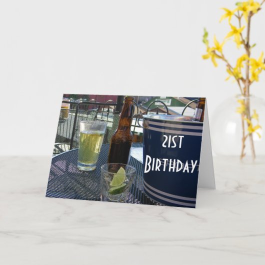 CHEERS - SIE SIND 21 KARTE (Gelbe Blume)