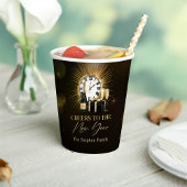 Cheers Silvester Party 2025 Gold Champagner Pappbecher