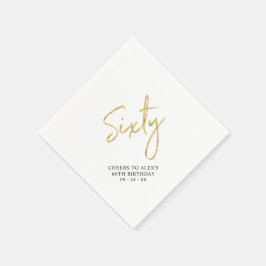 Cheers Sixty | Moderne 60. Geburtstagsparty Na Serviette