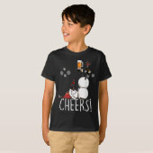 Cheers Snowman Beer and Wine Christmas T-Shirt (Vorne ganz)