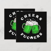 Cheers St Patricks Day Beer Drink Funny (Vorne/Hinten)