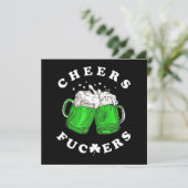 Cheers St Patricks Day Beer Drink Funny (Stehend Vorderseite)
