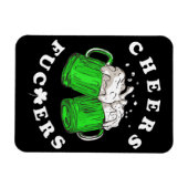 Cheers St Patricks Day Beer Drink Funny Magnet (Horizontal)