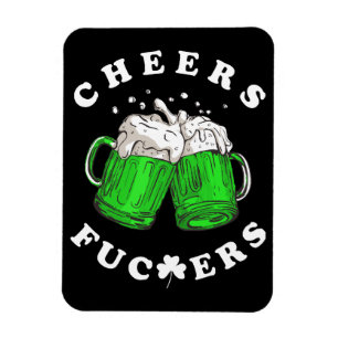 Cheers St Patricks Day Beer Drink Funny Magnet