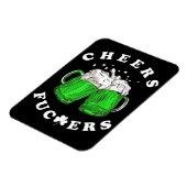 Cheers St Patricks Day Beer Drink Funny Magnet (Linke Seite)