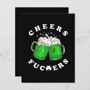 Cheers St Patricks Day Beer Drink Funny RSVP Karte