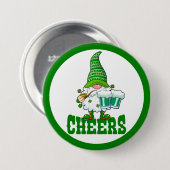 Cheers St. Patrick's Day Leprechaun Button (Vorne & Hinten)