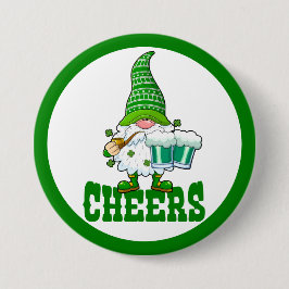 Cheers St. Patrick's Day Leprechaun Button
