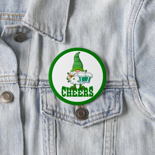 Cheers St. Patrick's Day Leprechaun Button (Beispiel)