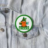 Cheers St. Patricks Day Leprechaun Button (Beispiel)