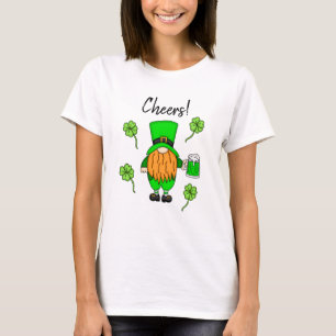 Cheers St Patrick's Day Leprechaun   Grüner Bier T T-Shirt