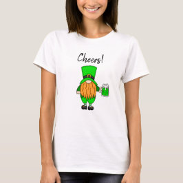 Cheers St Patrick's Day Leprechaun | Grünes Bier T-Shirt