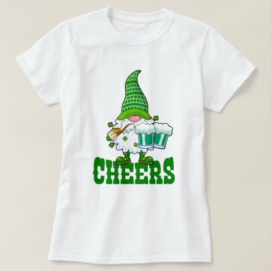 Cheers St. Patrick's Day Leprechaun T - Shirt (Design vorne)