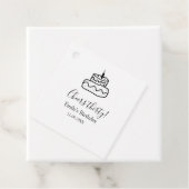 Cheers thirty birthday cake black scribble hand geschenkanhänger (Beispiel)