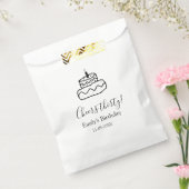 Cheers thirty birthday cake black scribble hand geschenktütchen (Versiegelt)