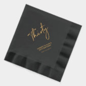 Cheers Thirty | Modernes Erwachsenenalter 30. Gebu Servietten Mit Folie (Links)