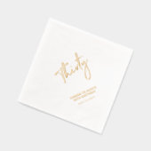 Cheers Thirty | Modernes Erwachsenenalter 30. Gebu Servietten Mit Folie (Links)