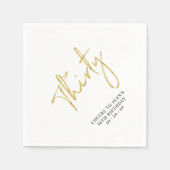 Cheers Thirty | Modernes Erwachsener 30. Geburtsta Serviette (Vorderseite)