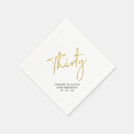 Cheers Thirty | Modernes Erwachsener 30. Geburtsta Serviette