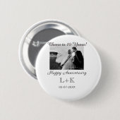 Cheers to 10 Years happy anniversary add photo dat Button (Vorne & Hinten)