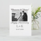 Cheers to 10 Years happy anniversary add photo dat Einladung (Stehend Vorderseite)