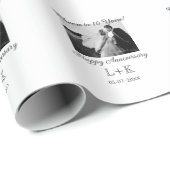 Cheers to 10 Years happy anniversary add photo dat Geschenkpapier (Rolleneckpunkt)
