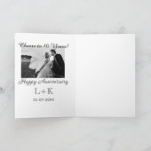 Cheers to 10 Years happy anniversary add photo dat Karte (Innenseite)