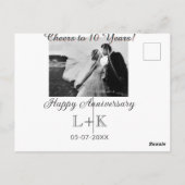 Cheers to 10 Years happy anniversary add photo dat Postkarte (Rückseite)