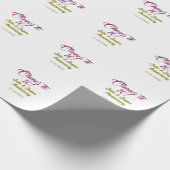 Cheers to 10th wedding anniversary mauve golden na geschenkpapier (Ecke)