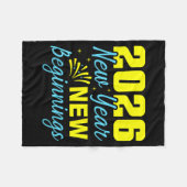 Cheers To 2026 Happy New Year Party New Beginning Fleecedecke (Vorderseite (Horizontal))