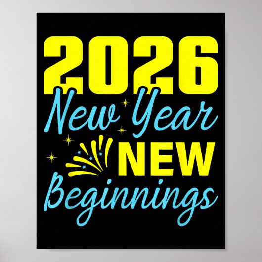 Cheers To 2026 Happy New Year Party New Beginning  Poster (Vorne)