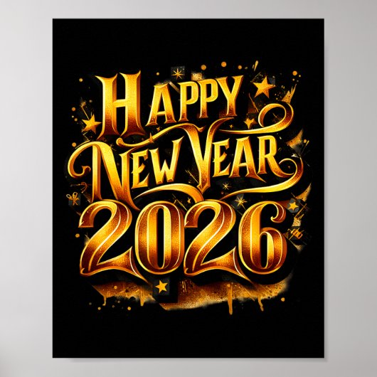 Cheers To 2026 Happy New Year Party  Poster (Vorne)