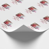 Cheers to 20 Years happy anniversary add photo dat Geschenkpapier (Ecke)