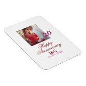 Cheers to 20 Years happy anniversary add photo dat Magnet (Rechte Seite)