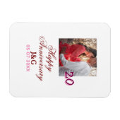 Cheers to 20 Years happy anniversary add photo dat Magnet (Horizontal)