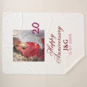 Cheers to 20 Years happy anniversary add photo dat Sherpadecke (Vorderseite (Horizontal))