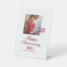 Cheers to 20 Years happy anniversary add photo dat Sockelschild