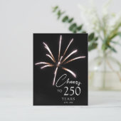 Cheers to 250 Years Sestercentennial 4th of July Postkarte (Stehend Vorderseite)