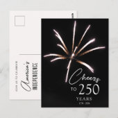 Cheers to 250 Years Sestercentennial 4th of July Postkarte (Vorne/Hinten)