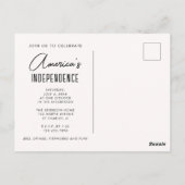 Cheers to 250 Years Sestercentennial 4th of July Postkarte (Rückseite)