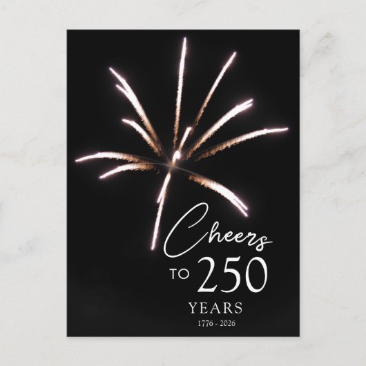 Cheers to 250 Years Sestercentennial 4th of July Postkarte (Vorderseite)