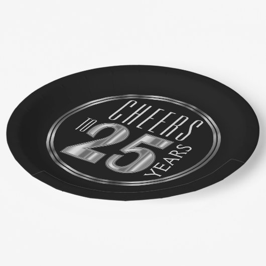 Cheers to 25 Years Pappteller (Schrägansicht)